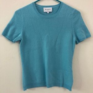 Eric Bompard cashmere/silk blend top in teal
